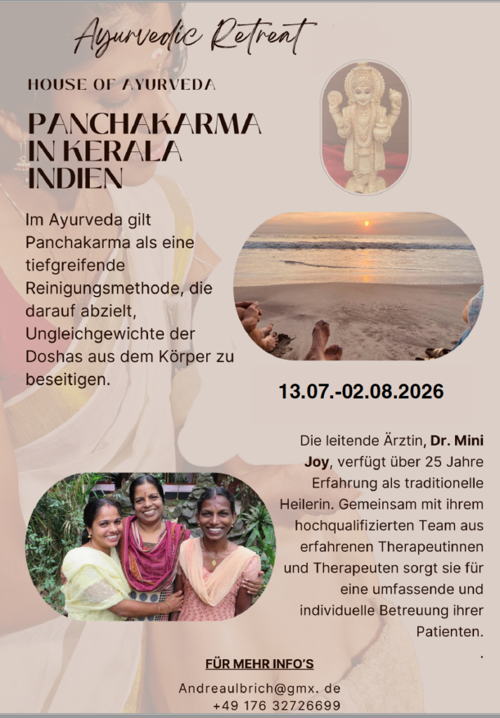 Ayurveda Reise 2026 nach Kerala, Indien